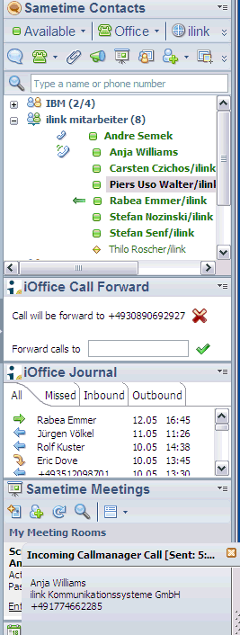 Screenshot Call Control
